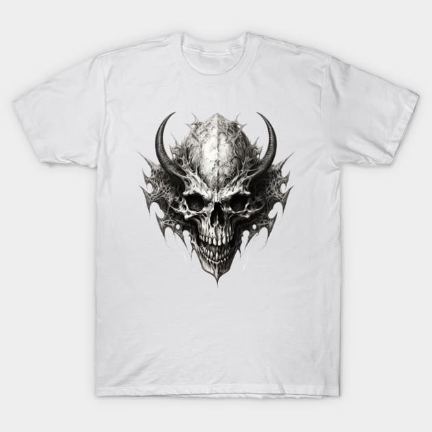 demogorgon skull T-Shirt by Aldrvnd